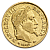 Napoleon III. with Coronary, 10 French Francs, 2.9g Gold, 2nd choice, 1854-1869