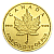MapleGram25, 50 Cents, 25x1g, Gold, 2015