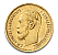 Nikolaus II, Tsardom, 5 Rouble, 3.87g Gold, 1897-1911