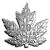 1 oz Cut-out Maple Leaf - Silver - 2015