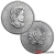 Moneda de plata de hoja de arce de 1 onza - Tubo de 25 monedas