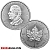 Tube of 25 x 1 Ounce 2024 Silver Maple Leaf Coin 