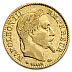 Napoleon III. with Coronary, 10 French Francs, 2.9g Gold, 2nd choice, 1854-1869