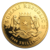Somalia Elephant, African Wildlife, 1000 Shilling, 1oz Gold, 2015