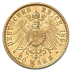 King Wilhelm II., Wurttemberg, 20 Mark, 7.16g Gold, 1871-1873