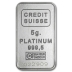 5 Gram Credit Suisse Liberty Platinum Bar